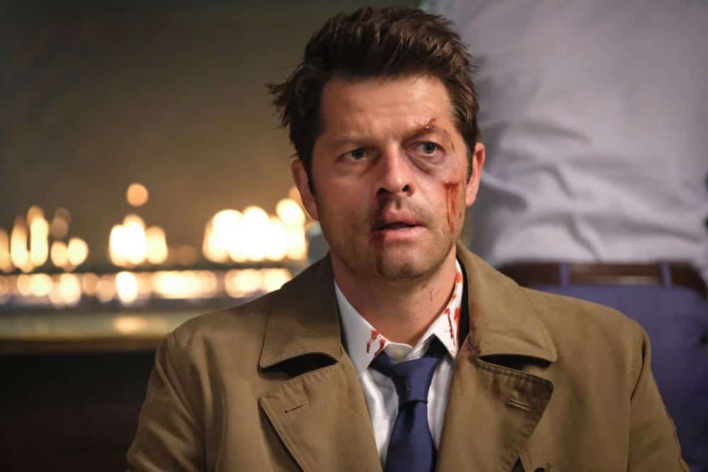 Supernatural -- "Stranger in a Strange Land" -- Image Number: SN1401b_0153b.jpg -- Pictured: Misha Collins as Castiel -- Photo: Bettina Strauss/The CW -- é 2018 The CW Network, LLC All Rights Reserved