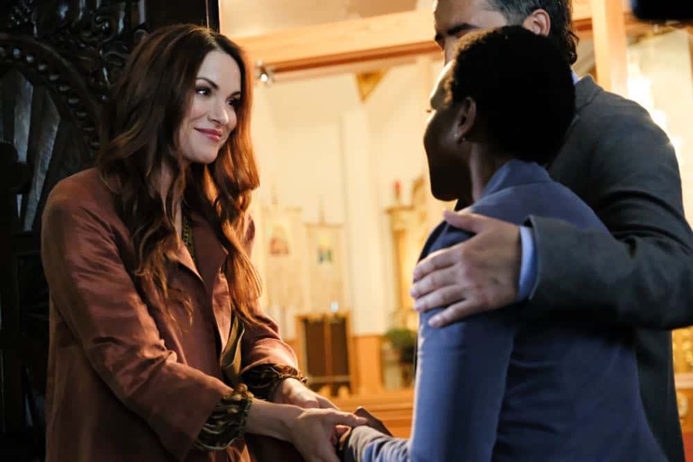 Supernatural -- "Stranger in a Strange Land" -- Image Number: SN1401a_0069b.jpg -- Pictured: Danneel Ackles as Anael -- Photo: Bettina Strauss/The CW -- é 2018 The CW Network, LLC All Rights Reserved