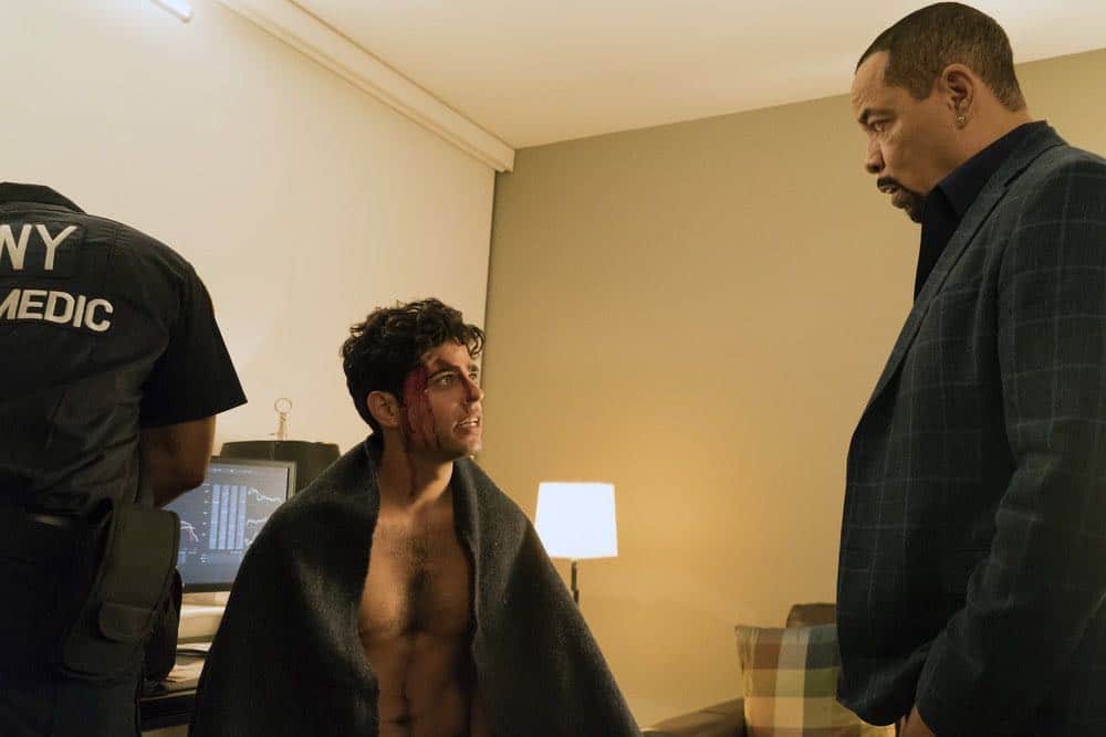 LAW & ORDER: SPECIAL VICTIMS UNIT -- "Revenge" Episode 2004 -- Pictured: (l-r) Eric Freeman as Rick Karsch, Ice T as Odafin "Fin" Tutuola -- (Photo by: Barbara Nitke/NBC)