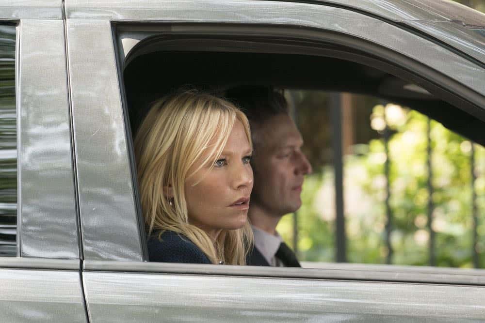 LAW & ORDER: SPECIAL VICTIMS UNIT -- "Revenge" Episode 2004 -- Pictured: (l-r) Kelli Giddish as Detective Amanda Rollins, Peter Scanavino as Dominick "Sonny" Carisi -- (Photo by: Barbara Nitke/NBC)