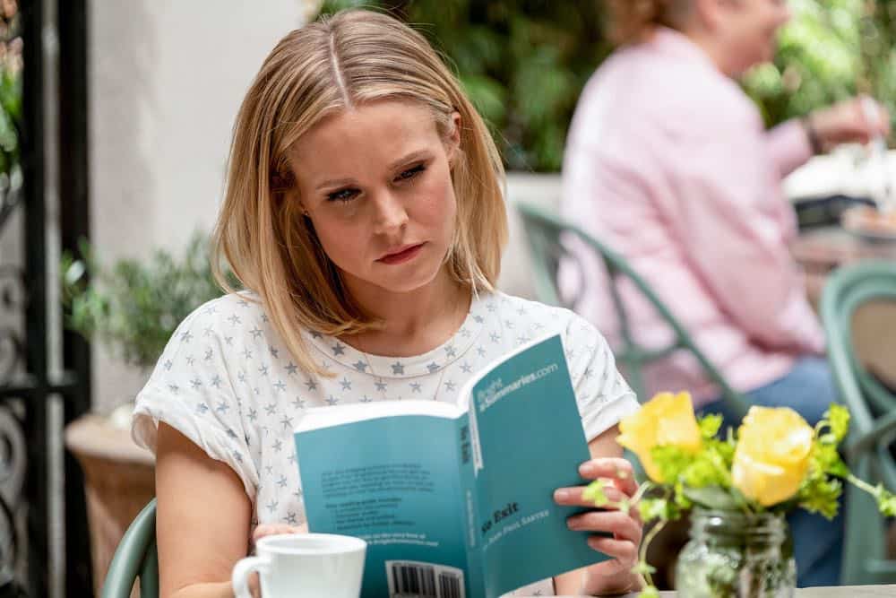 THE GOOD PLACE -- "The Snowplow" Episode 304 -- Pictured: Kristen Bell as Eleanor Shellstrop -- (Photo by: Colleen Hayes/NBC) THE GOOD PLACE -- "The Snowplow" Episode 304 -- Pictured: Kristen Bell as Eleanor Shellstrop -- (Photo by: Colleen Hayes/NBC)