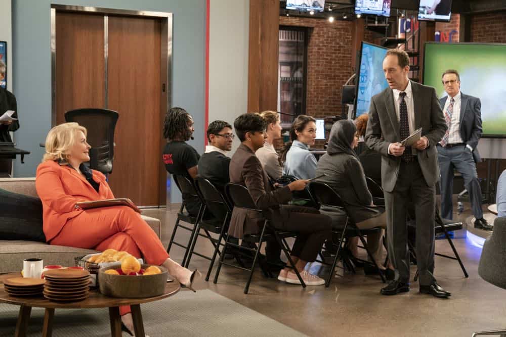 "Murphy Too" -- After attending a sexual harassment seminar for the "Murphy in the Morning" staff, Murphy is surprised to find herself reeling from the long-repressed memory of her own #MeToo moment, on MURPHY BROWN, Thursday, Oct. 11 (9:30-10:00 PM, ET/PT) on the CBS Television Network. Pictured L-R: Candice Bergen as Murphy Brown, Nik Dodani as Pat Patel, Joey Slotnick as Brandon Jensen, and Grant Shaud as Miles Silverberg Photo Credit: David Giesbrecht/é 2018 Warner Bros. Entertainment Inc. All Rights Reserved "Murphy Too" -- After attending a sexual harassment seminar for the "Murphy in the Morning" staff, Murphy is surprised to find herself reeling from the long-repressed memory of her own #MeToo moment, on MURPHY BROWN, Thursday, Oct. 11 (9:30-10:00 PM, ET/PT) on the CBS Television Network. Pictured L-R: Candice Bergen as Murphy Brown, Nik Dodani as Pat Patel, Joey Slotnick as Brandon Jensen, and Grant Shaud as Miles Silverberg Photo Credit: David Giesbrecht/é 2018 Warner Bros. Entertainment Inc. All Rights Reserved