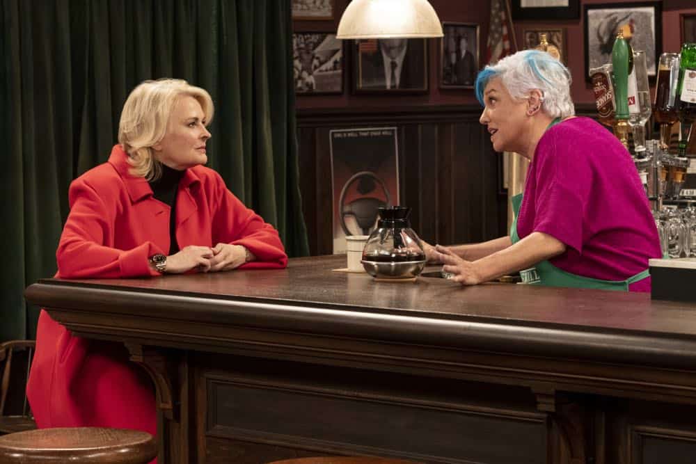 "Murphy Too" -- After attending a sexual harassment seminar for the "Murphy in the Morning" staff, Murphy is surprised to find herself reeling from the long-repressed memory of her own #MeToo moment, on MURPHY BROWN, Thursday, Oct. 11 (9:30-10:00 PM, ET/PT) on the CBS Television Network. Pictured L-R: Candice Bergen as Murphy Brown and Tyne Daly as Phyllis Photo Credit: David Giesbrecht/é 2018 Warner Bros. Entertainment Inc. All Rights Reserved