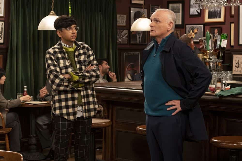 "Murphy Too" -- After attending a sexual harassment seminar for the "Murphy in the Morning" staff, Murphy is surprised to find herself reeling from the long-repressed memory of her own #MeToo moment, on MURPHY BROWN, Thursday, Oct. 11 (9:30-10:00 PM, ET/PT) on the CBS Television Network. Pictured L-R: Nik Dodani as Pat Patel and Joe Regalbuto as Frank Fontana Photo Credit: David Giesbrecht/é 2018 Warner Bros. Entertainment Inc. All Rights Reserved
