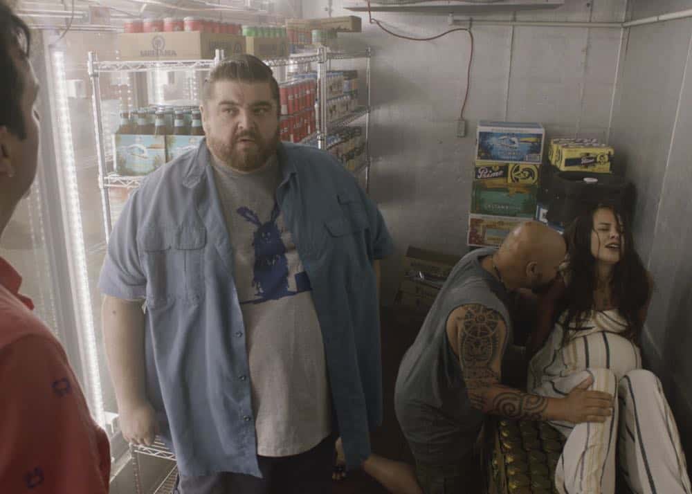 "Mimiki ke kai, ahuwale ka papa leho" -- Crime spikes when a heat wave hits Oahu, causing McGarrett and Danny to hunt down a bank thief, and Tani and Junior's car is stolen while they're on duty. Also, Grover plays the golf game of a lifetime, and Kamekona incites a riot by price-gouging on his shave ice, on HAWAII FIVE-0, Friday, Oct. 12 (9:00-10:00 PM, ET/PT) on the CBS Television Network. Pictured L: Jorge Garcia as Jerry Ortega. Photo: Screengrab/CBS é2018 CBS Broadcasting, Inc. All Rights Reserved ("Mimiki ke kai, ahuwale ka papa leho" is Hawaiian for "When the Sea Draws Out the Tidal Wave, the Rocks Where the Cowries Hide Are Exposed")