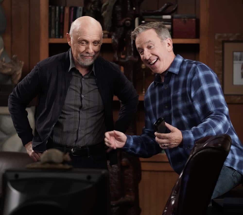 LAST MAN STANDING: L-R: Hector Elizando and Tim Allen in the “Giving Mike The Business” episode of LAST MAN STANDING airing Friday, Oct. 12 (8:00-8:30 PM ET/PT) on FOX. © 2018 FOX Broadcasting. CR: Michael Becker / FOX.