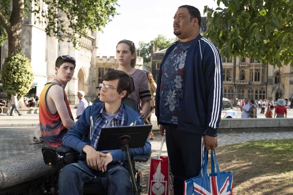 SPEECHLESS - "L-O-N-- LONDON (Part 2)" - Maya must choose between asking her father for money to save their house and a lasting relationship with him. Ray strives to bond with his new British family, only to discover Dylan's the one with a surprising connection. Meanwhile, JJ shows Kenneth a good time off-the-clock, and Jimmy inadvertently finds love, on "Speechless," FRIDAY, OCT. 12 (8:30-9:00 p.m. EDT), as part of the new TGIF programming block on The ABC Television Network. (ABC/Angus Young) SPEECHLESS - "L-O-N-- LONDON (Part 2)" - Maya must choose between asking her father for money to save their house and a lasting relationship with him. Ray strives to bond with his new British family, only to discover Dylan's the one with a surprising connection. Meanwhile, JJ shows Kenneth a good time off-the-clock, and Jimmy inadvertently finds love, on "Speechless," FRIDAY, OCT. 12 (8:30-9:00 p.m. EDT), as part of the new TGIF programming block on The ABC Television Network. (ABC/Angus Young)