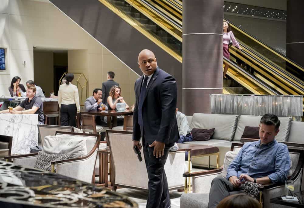"The Prince" -- Pictured: LL COOL J (Special Agent Sam Hanna). Callen and Sam are assigned protection duty for Deputy Crown Prince Kamal (Ritesh Rajan) after an unknown assassin targets his decoy upon his arrival in Los Angeles, on NCIS: LOS ANGELES, Sunday, Oct. 14 (9:30-10:30 PM, ET/9:00-10:00 PM, PT) on the CBS Television Network. Photo: Monty Brinton/CBS é2018 CBS Broadcasting, Inc. All Rights Reserved.