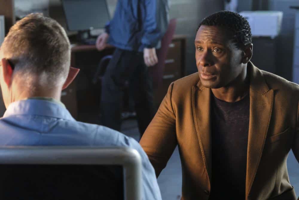 Supergirl -- "American Alien" -- Image Number: SPG401b_0259b.jpg -- Pictured: Vincent Gale as Dr. Rohan Vose and David Harewood as Hank Henshaw/J'onn J'onzz -- Photo: Bettina Strauss/The CW -- é 2018 The CW Network, LLC. All Rights Reserved. Supergirl -- "American Alien" -- Image Number: SPG401b_0259b.jpg -- Pictured: Vincent Gale as Dr. Rohan Vose and David Harewood as Hank Henshaw/J'onn J'onzz -- Photo: Bettina Strauss/The CW -- é 2018 The CW Network, LLC. All Rights Reserved.