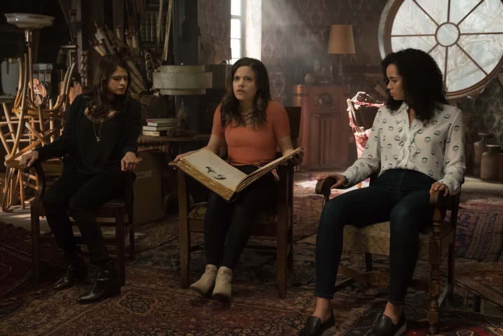 Charmed -- "Pilot"-- Image Number: CMD101c_0494rb.jpg -- Pictured (L-R): Melonie Diaz as Mel Vera, Sarah Jeffery as Maggie Vera and Madeleine Mantock as Macy Vaughn -- Photo: Katie Yu/The CW -- é 2018 The CW Network, LLC. All Rights Reserved Charmed -- "Pilot"-- Image Number: CMD101c_0494rb.jpg -- Pictured (L-R): Melonie Diaz as Mel Vera, Sarah Jeffery as Maggie Vera and Madeleine Mantock as Macy Vaughn -- Photo: Katie Yu/The CW -- é 2018 The CW Network, LLC. All Rights Reserved