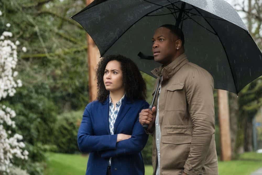 Charmed -- "Pilot"-- Image Number: CMD101f_0136.jpg -- Pictured (L-R): Madeleine Mantock as Macy Vaughn and Ser' Darius Blain as Galvin -- Photo: Katie Yu/The CW -- é 2018 The CW Network, LLC. All Rights Reserved.