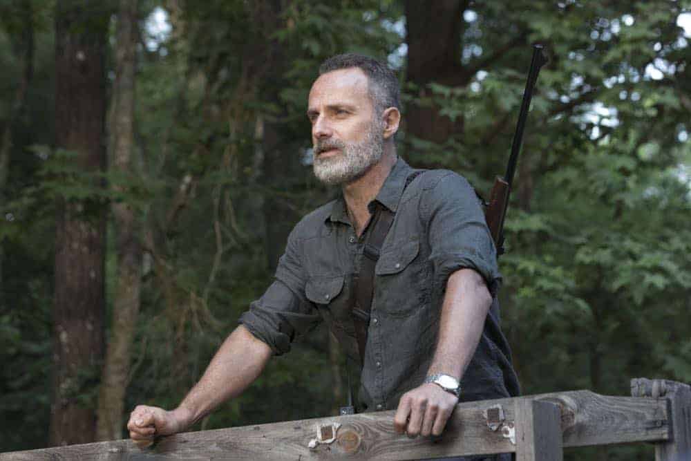Andrew Lincoln as Rick Grimes - The Walking Dead _ Season 9, Episode 2 - Photo Credit: Jackson Lee Davis/AMC Andrew Lincoln as Rick Grimes - The Walking Dead _ Season 9, Episode 2 - Photo Credit: Jackson Lee Davis/AMC