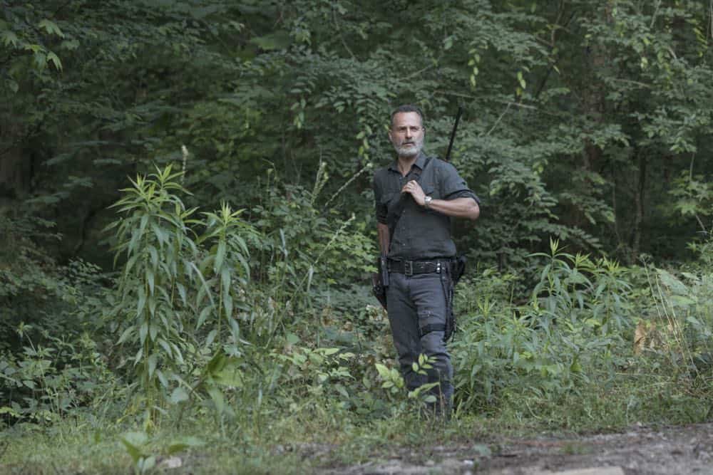 Andrew Lincoln as Rick Grimes - The Walking Dead _ Season 9, Episode 2 - Photo Credit: Jackson Lee Davis/AMC Andrew Lincoln as Rick Grimes - The Walking Dead _ Season 9, Episode 2 - Photo Credit: Jackson Lee Davis/AMC