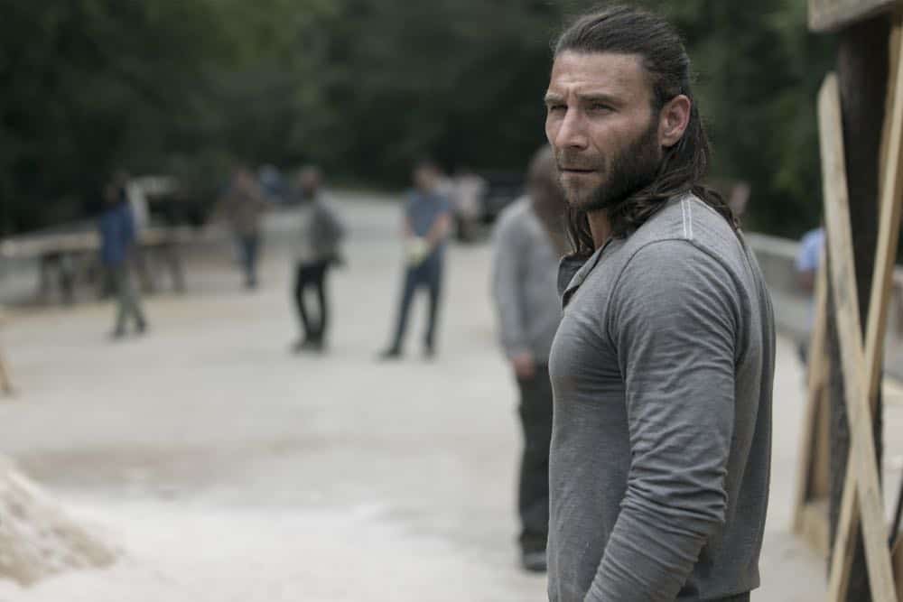 Zach McGowan as Justin - The Walking Dead _ Season 9, Episode 2 - Photo Credit: Jackson Lee Davis/AMC Zach McGowan as Justin - The Walking Dead _ Season 9, Episode 2 - Photo Credit: Jackson Lee Davis/AMC