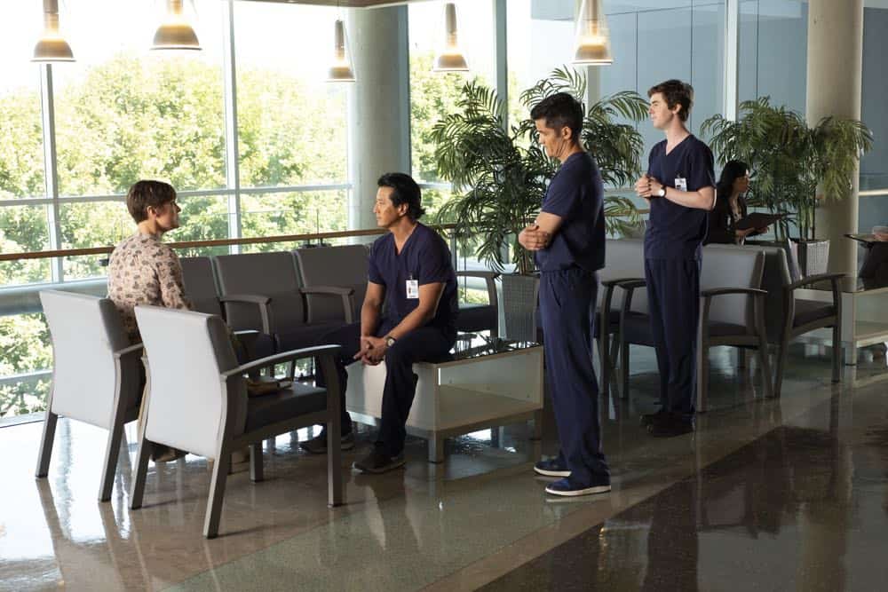 THE GOOD DOCTOR - "Tough Titmouse" - Shaun (Freddie Highmore) recalls his own past to help an intellectually disabled teenager face separation from his mother, while Claire (Antonia Thomas) is put between an injured teenage rock climber and her worried parents. Meanwhile, Glassman's (Richard Schiff) post-op hallucinations force him to confront a personal tragedy on "The Good Doctor," MONDAY, OCT. 15 (10:00-11:00 p.m. EDT), on The ABC Television Network. (ABC/Eike Schroter)<br /> THE GOOD DOCTOR - "Tough Titmouse" - Shaun (Freddie Highmore) recalls his own past to help an intellectually disabled teenager face separation from his mother, while Claire (Antonia Thomas) is put between an injured teenage rock climber and her worried parents. Meanwhile, Glassman's (Richard Schiff) post-op hallucinations force him to confront a personal tragedy on "The Good Doctor," MONDAY, OCT. 15 (10:00-11:00 p.m. EDT), on The ABC Television Network. (ABC/Eike Schroter)<br />