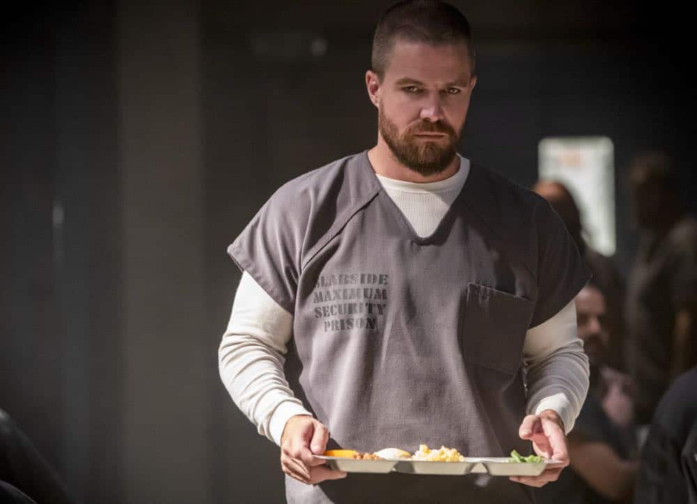 Arrow -- "Inmate #4587" -- Image Number: AR701B_0035b.jpg -- Pictured: Stephen Amell as Oliver Queen/Green Arrow -- Photo: Jack Rowand/The CW -- é The CW Network, LLC. All rights reserved.