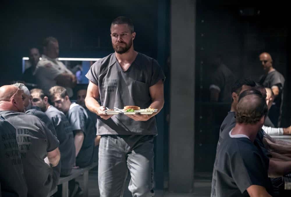 Arrow -- "Inmate #4587" -- Image Number: AR701B_0060b.jpg -- Pictured: Stephen Amell as Oliver Queen/Green Arrow -- Photo: Jack Rowand/The CW -- é The CW Network, LLC. All rights reserved.