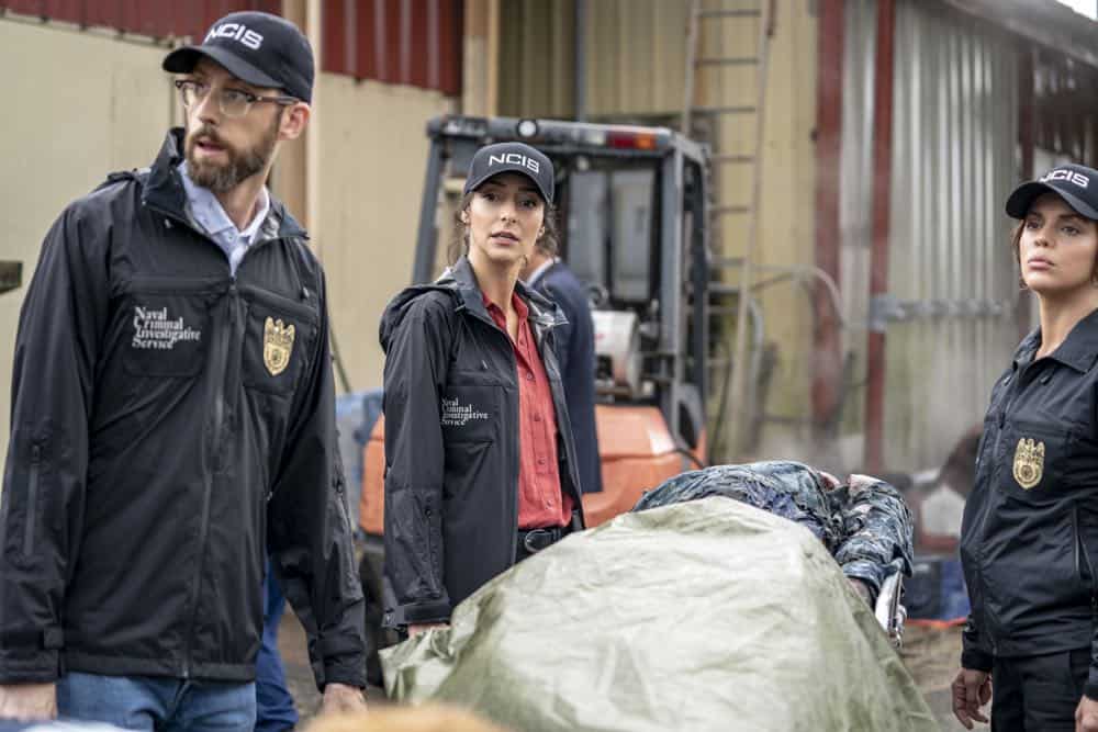 "Legacy" -- After a petty officer is found murdered under a shrimping boat, the NCIS investigation uncovers a conspiracy in the tight-knit local fishing community. Also, Lasalle awaits the final results of the tax fraud investigation into his familyÃÂs company, on NCIS: NEW ORLEANS, Tuesday, Oct. 16 (10:00-11:00 PM, ET/PT) on the CBS Television Network. Pictured L-R: Rob Kerkovich as Forensic Scientist Sebastian Lund, Necar Zadegan as Special Agent Hannah Khoury, and Vanessa Ferlito as FBI Special Agent Tammy Gregorio Photo: Skip Bolen/CBS é2018 CBS Broadcasting, Inc. All Rights Reserved