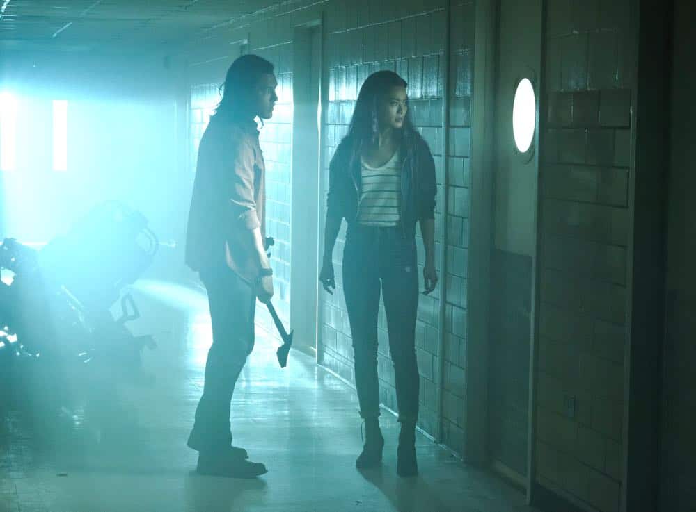 THE GIFTED: L-R: Blair Redford and Jamie Chung in the "outMatched" episode of THE GIFTED airing Tuesday, Oct. 16 (8:00-9:00 PM ET/PT) on FOX. ©2018 Fox Broadcasting Co. Cr: Guy D'Alema/FOX. THE GIFTED: L-R: Blair Redford and Jamie Chung in the "outMatched" episode of THE GIFTED airing Tuesday, Oct. 16 (8:00-9:00 PM ET/PT) on FOX. ©2018 Fox Broadcasting Co. Cr: Guy D'Alema/FOX.