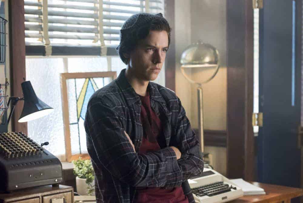 Riverdale -- "Chapter Thirty-Seven: Fortune and Men's Eyes" -- Image Number: RVD302a_0302.jpg -- Pictured: Cole Sprouse as Jughead -- Photo: Dean Buscher/The CW -- é 2018 The CW Network, LLC. All rights reserved. Riverdale -- "Chapter Thirty-Seven: Fortune and Men's Eyes" -- Image Number: RVD302a_0302.jpg -- Pictured: Cole Sprouse as Jughead -- Photo: Dean Buscher/The CW -- é 2018 The CW Network, LLC. All rights reserved.