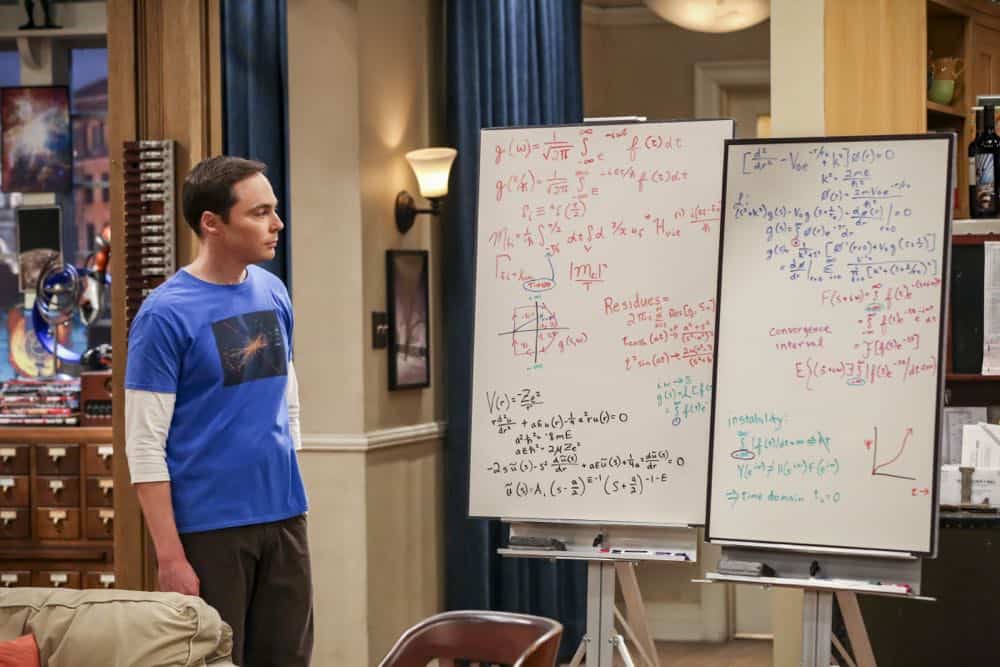 "The Planetarium Collision" -- Pictured: Sheldon Cooper (Jim Parsons). When Amy doesn't have time to work on super-asymmetry, Sheldon goes to great lengths to ensure she's available to work with him even it if means accidentally sabotaging her career in the process. Also, Koothrappali doesn't want Wolowitz to join him in hosting a show at the planetarium, on THE BIG BANG THEORY, Thursday, Oct. 18 (8:00-8:31 PM, ET/PT) on the CBS Television Network. Emmy Award winner Bob Newhart returns as Arthur Jeffries. Photo: Michael Yarish/Warner Bros. Entertainment Inc. é 2018 WBEI. All rights reserved.