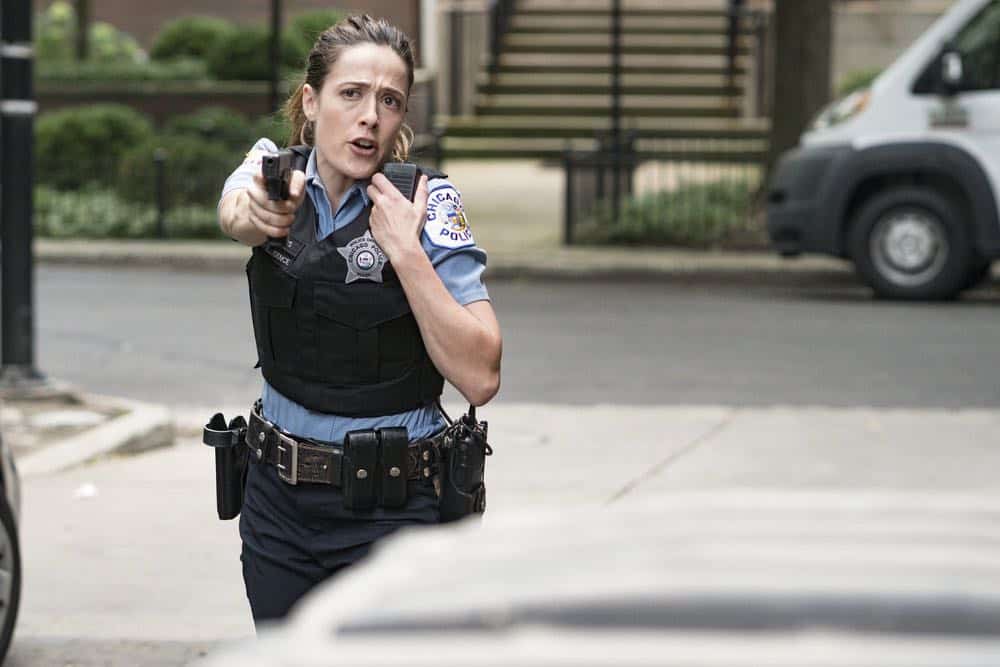 CHICAGO P.D. -- "Ride Along" Episode 604 -- Pictured: Marina Squerciati as Kim Burgess -- (Photo by: Matt Dinerstein/NBC) CHICAGO P.D. -- "Ride Along" Episode 604 -- Pictured: Marina Squerciati as Kim Burgess -- (Photo by: Matt Dinerstein/NBC)