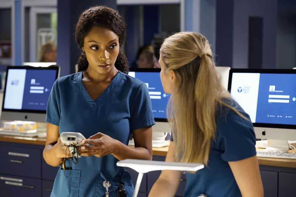 CHICAGO MED -- "Backed Against The Wall" Episode 404 -- Pictured: Yaya DaCosta as April Sexton -- (Photo by: Elizabeth Sisson/NBC)