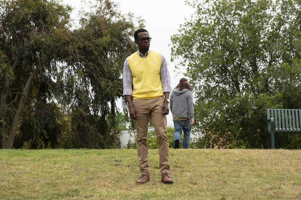 THE GOOD PLACE -- "Jeremy Bearimy" Episode 305 -- Pictured: William Jackson Harper as Chidi -- (Photo by: Colleen Hayes/NBC)