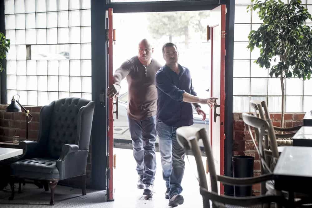 "Hit List" -- Pictured: LL COOL J (Special Agent Sam Hanna) and Chris O'Donnell (Special Agent G. Callen). The NCIS team is in danger after their pictures, as well as Mosley and her son's names, are included on a cartel hit list. Also, NCIS Deputy Director Louis Ochoa (Esai Morales) arrives with Special Prosecutor John Rogers (Peter Jacobson) to interview Mosley about the off-the-books mission in Mexico, on NCIS: LOS ANGELES, Sunday, Oct. 21 (9:30-10:30 PM, ET/9:00-10:00 PM, PT) on the CBS Television Network. Gerald McRaney guest stars as Retired Navy Admiral Hollace Kilbride. Photo: Sonja Flemming/CBS é2018 CBS Broadcasting, Inc. All Rights Reserved. "Hit List" -- Pictured: LL COOL J (Special Agent Sam Hanna) and Chris O'Donnell (Special Agent G. Callen). The NCIS team is in danger after their pictures, as well as Mosley and her son's names, are included on a cartel hit list. Also, NCIS Deputy Director Louis Ochoa (Esai Morales) arrives with Special Prosecutor John Rogers (Peter Jacobson) to interview Mosley about the off-the-books mission in Mexico, on NCIS: LOS ANGELES, Sunday, Oct. 21 (9:30-10:30 PM, ET/9:00-10:00 PM, PT) on the CBS Television Network. Gerald McRaney guest stars as Retired Navy Admiral Hollace Kilbride. Photo: Sonja Flemming/CBS é2018 CBS Broadcasting, Inc. All Rights Reserved.