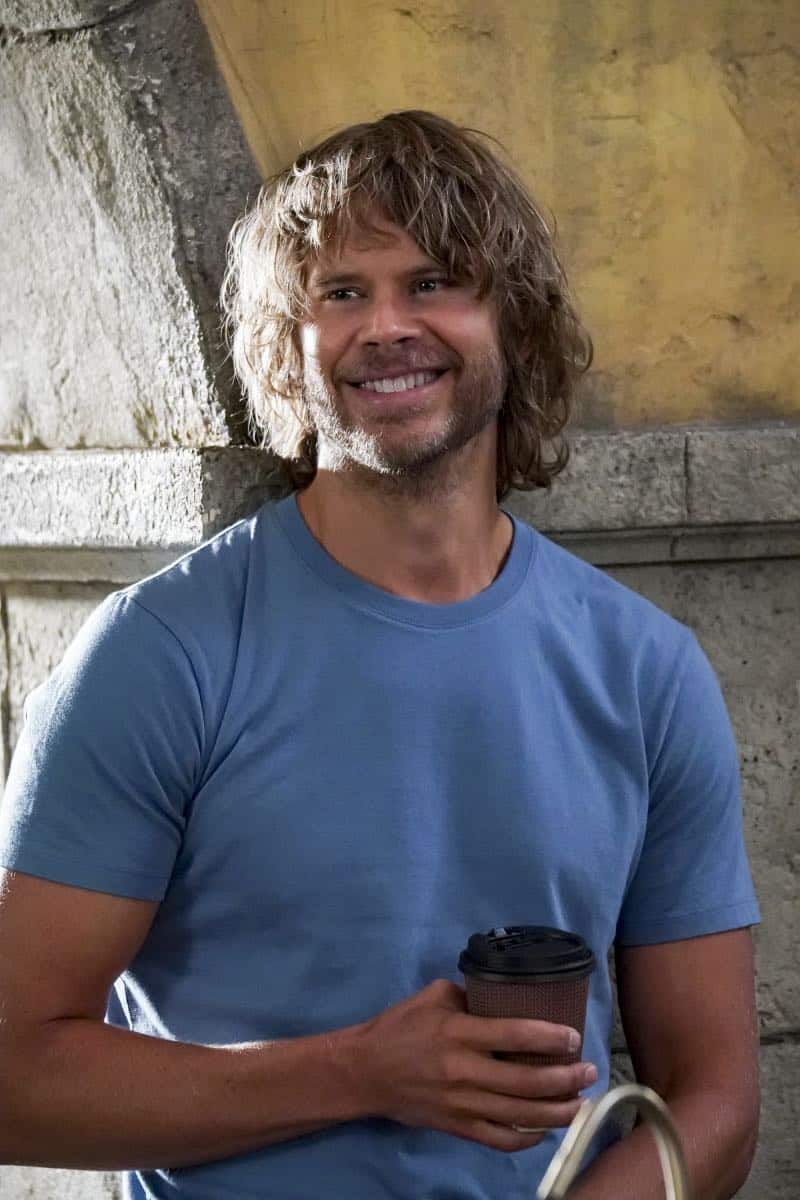"Hit List" -- Pictured: Eric Christian Olsen (LAPD Liaison Marty Deeks). The NCIS team is in danger after their pictures, as well as Mosley and her son's names, are included on a cartel hit list. Also, NCIS Deputy Director Louis Ochoa (Esai Morales) arrives with Special Prosecutor John Rogers (Peter Jacobson) to interview Mosley about the off-the-books mission in Mexico, on NCIS: LOS ANGELES, Sunday, Oct. 21 (9:30-10:30 PM, ET/9:00-10:00 PM, PT) on the CBS Television Network. Gerald McRaney guest stars as Retired Navy Admiral Hollace Kilbride. Photo: Monty Brinton/CBS é2018 CBS Broadcasting, Inc. All Rights Reserved.
