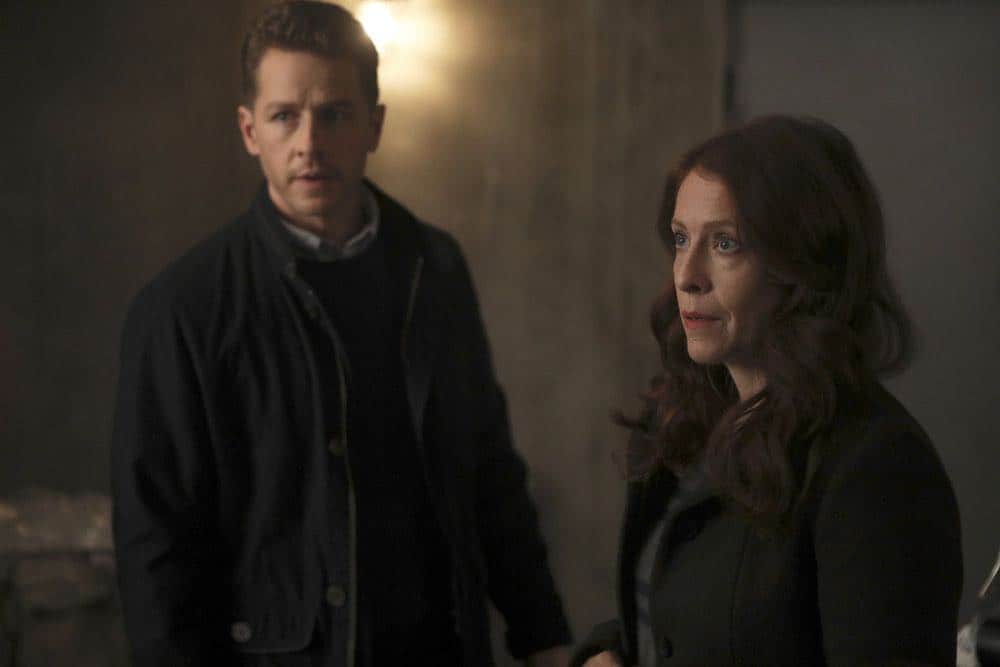 MANIFEST -- "Connecting Flights" Episode 105 -- Pictured: (l-r) Josh Dallas as Ben Stone, Eva Kaminsky as Georgia -- (Photo by: Craig Blankenhorn/NBC/Warner Brothers) MANIFEST -- "Connecting Flights" Episode 105 -- Pictured: (l-r) Josh Dallas as Ben Stone, Eva Kaminsky as Georgia -- (Photo by: Craig Blankenhorn/NBC/Warner Brothers)