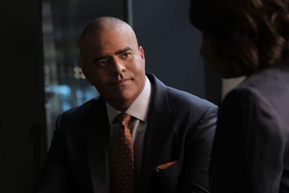 "The Missing Piece" - Bull joins the defense team of a seemingly unwinnable case when a man he believes is innocent, is put on trial for murder after his submission to a DNA database links him to a homicide. Also, while Bull and Benny work toward selecting jurors who are predisposed to trust their gut instinct rather than incontrovertible evidence, Danny and Mackenzie research whether their client's DNA could have been contaminated, on BULL, Monday, Oct. 22 (10:00-11:00 PM, ET/PT) on the CBS Television Network. Pictured L-R: Chris Jackson as Chunk Palmer and China Shavers as Jody Harper Photo: Jojo Whilden/CBS é2018 CBS Broadcasting, Inc. All Rights Reserved "The Missing Piece" - Bull joins the defense team of a seemingly unwinnable case when a man he believes is innocent, is put on trial for murder after his submission to a DNA database links him to a homicide. Also, while Bull and Benny work toward selecting jurors who are predisposed to trust their gut instinct rather than incontrovertible evidence, Danny and Mackenzie research whether their client's DNA could have been contaminated, on BULL, Monday, Oct. 22 (10:00-11:00 PM, ET/PT) on the CBS Television Network. Pictured L-R: Chris Jackson as Chunk Palmer and China Shavers as Jody Harper Photo: Jojo Whilden/CBS é2018 CBS Broadcasting, Inc. All Rights Reserved