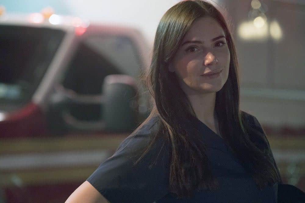 NEW AMSTERDAM -- "Cavitation" Episode 105 -- Pictured: Janet Montgomery as Dr. Lauren Bloom -- (Photo by: Virginia Sherwood/NBC) NEW AMSTERDAM -- "Cavitation" Episode 105 -- Pictured: Janet Montgomery as Dr. Lauren Bloom -- (Photo by: Virginia Sherwood/NBC)