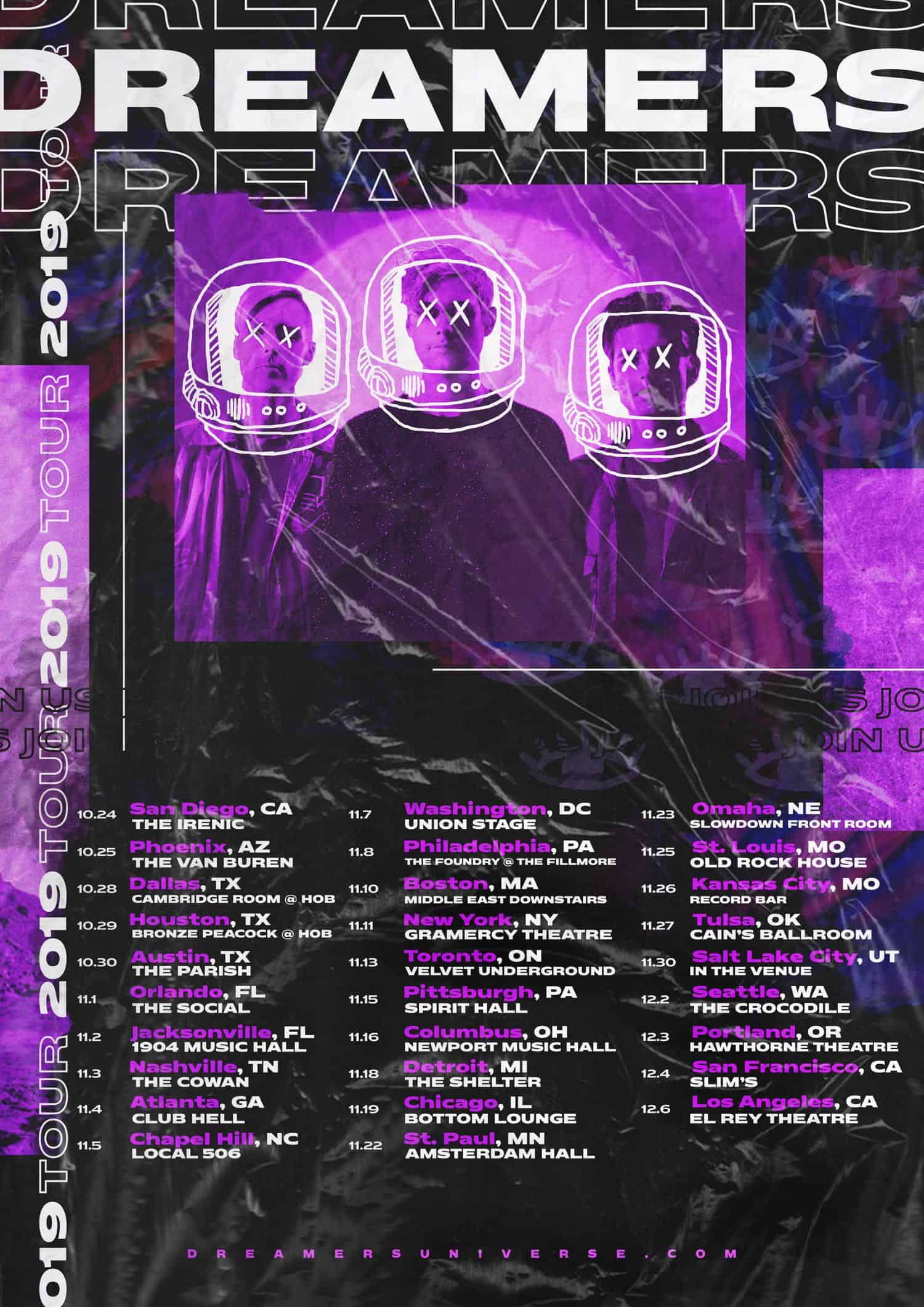 DREAMERS 2019 Tour Poster