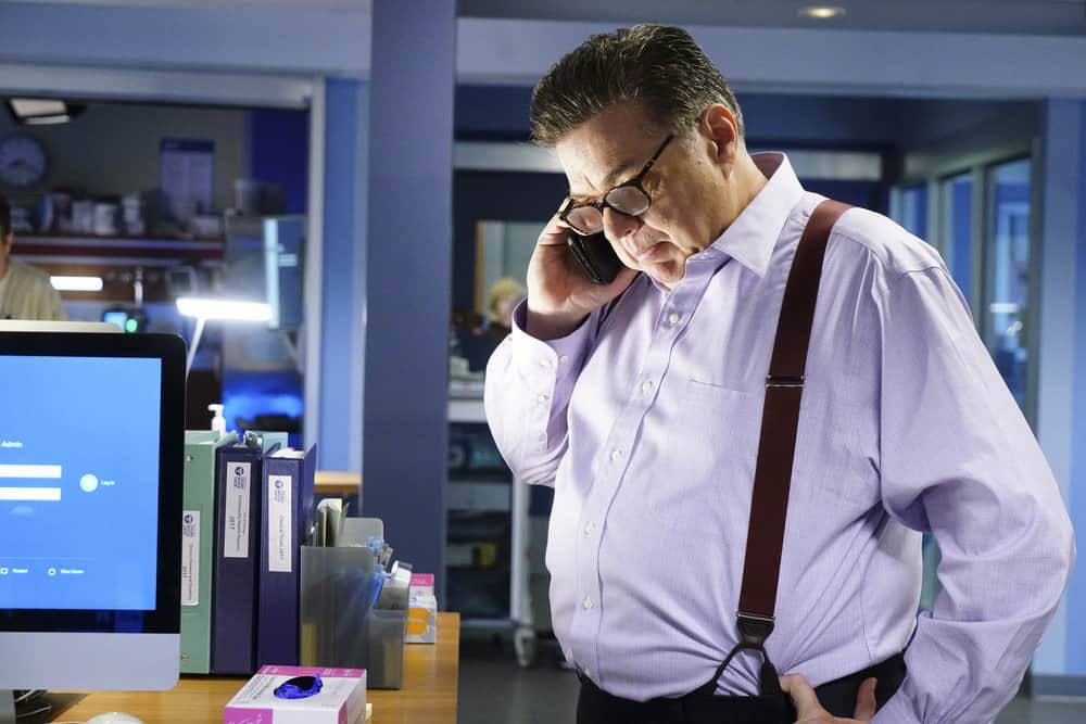 CHICAGO MED -- "Never Going Back To Normal" Episode 501 -- Pictured: Oliver Platt as Dr. Daniel Charles -- (Photo by: Elizabeth Sisson/NBC)