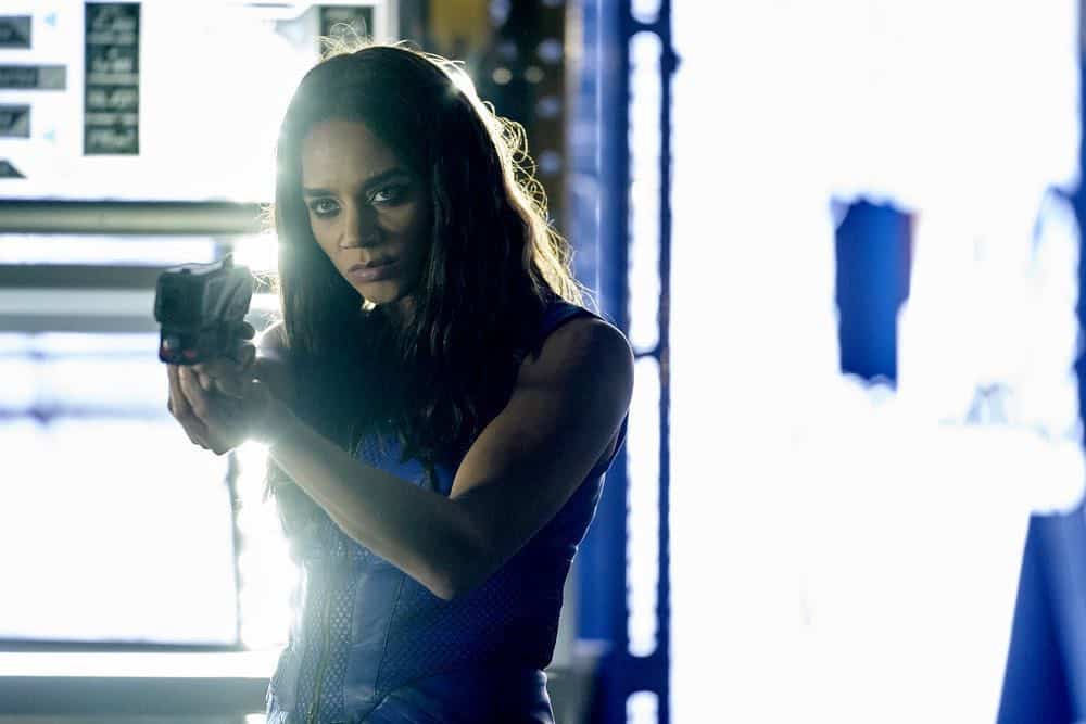 KILLJOYS -- "Terraformance Anxiety" Episode 509 -- Pictured: Hannah John-Kamen as Dutch -- (Photo by: Ken Woroner/Killjoys V Productions Limited/SYFY) KILLJOYS -- "Terraformance Anxiety" Episode 509 -- Pictured: Hannah John-Kamen as Dutch -- (Photo by: Ken Woroner/Killjoys V Productions Limited/SYFY)